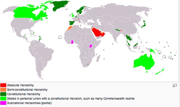 picture of Countries with monarchy at present